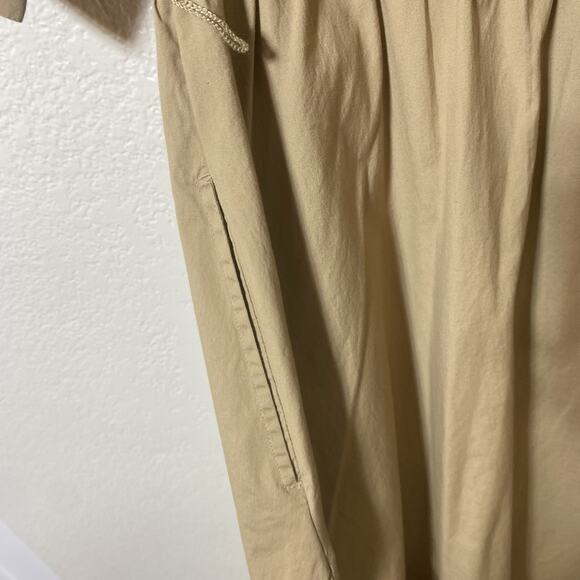 Vineyard Vines Tan‎ Poplin Cotton Button Midi Shirt Dress Size M Peasant Cottage - Picture 9 of 11